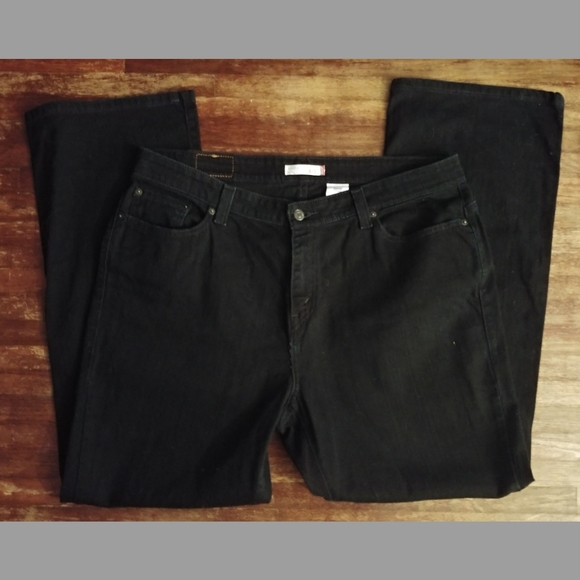 LEVI'S retro vintage black 515 denim bootcut jeans - Picture 7 of 9